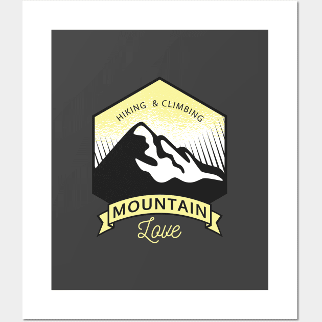 Hiking & Climbing Mountain Love Design Wall Art by LR_Collections